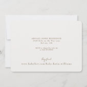 Invitation Berceau de bébé de douche bébé Light Sage Boho  (Dos)