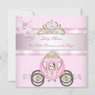 Invitation Berceau pour bébé fille jolie princesse Baby Showe