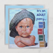 Invitation Beret Baby (Devant / Derrière)