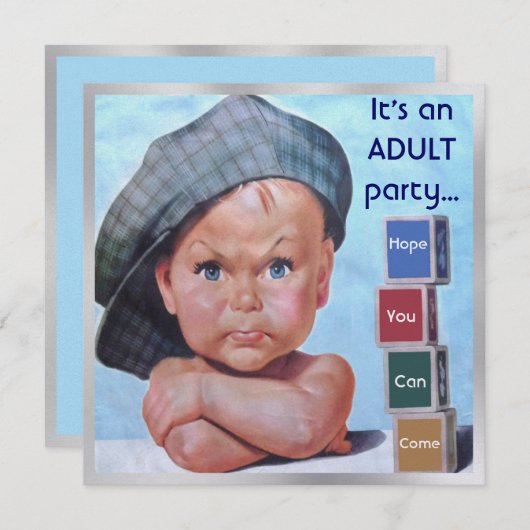 Invitation Beret Baby (Devant / Derrière)