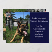 Invitation Berger allemand de écorcement (Devant / Derrière)