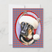 Berger allemand Noël Père Noël Pup