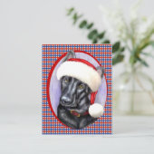 Invitation Berger allemand noir Noël Père Noël Pup (Debout devant)