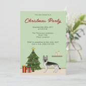 Invitation Berger Allemand Silver Sable Noël Festif (Debout devant)