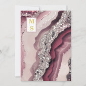 Invitation *~ Bergundy Maroon QR AR66 Agate RSVP Mariage (Devant)