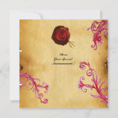 Invitation BÉRIES DE MAGIE MONOGRAM parchemin de sceaux de ci (Dos)