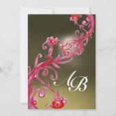 Invitation BÉRIES MAGIQUES 3,MONOGRAM champagne de rubis (Devant)