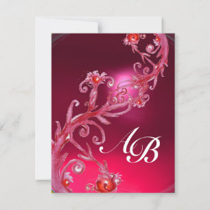 Invitation BÉRIES MAGIQUES 4, rubis rouge MONOGRAM