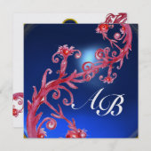 Invitation BÉRIES MAGIQUES 4,Saphir rouge MONOGRAM glace (Devant / Derrière)
