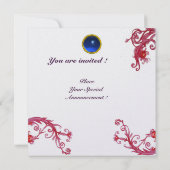 Invitation BÉRIES MAGIQUES 4,Saphir rouge MONOGRAM glace (Dos)