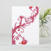 Invitation BÉRIES MAGIQUES, argent métallique blanc rouge (Debout devant)