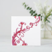 Invitation BÉRIES MAGIQUES, or métallique blanc rouge (Debout devant)