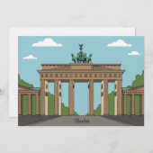Invitation Berlin Brandenburg Gate – Classic City Landmark (Devant / Derrière)