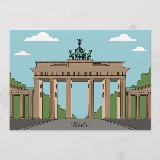Invitation Berlin Brandenburg Gate – Classic City Landmark (Devant)