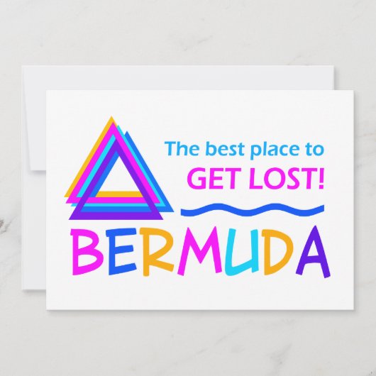 Invitation BERMUDA TRIANGLE - personnaliser (Devant)