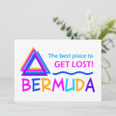 Invitation BERMUDA TRIANGLE - personnaliser (Debout devant)