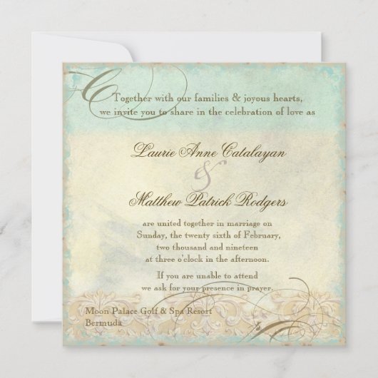 Invitation Bermudes Tortue de mer Moderne Plage côtière Ocean (Devant)