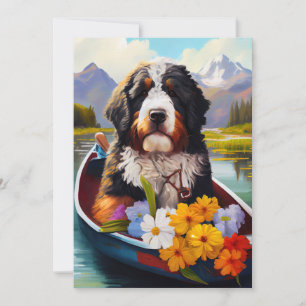 Invitation Bernedoodle on a Paddle : Une aventure Pittoresque