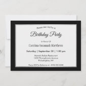 Invitation Bernese Mountain Dog photo Neige Anniversaire (Dos)