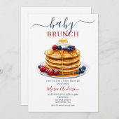Invitation Berries Baby shower de Brunch pour bébés (Devant / Derrière)