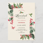 Invitation Berries branch floral bridal shower (Devant)