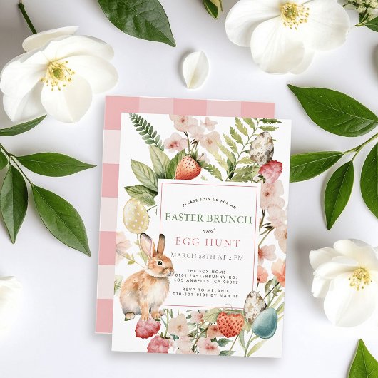 Invitation Berries & Bunny Berry Sweet Easter Brunch