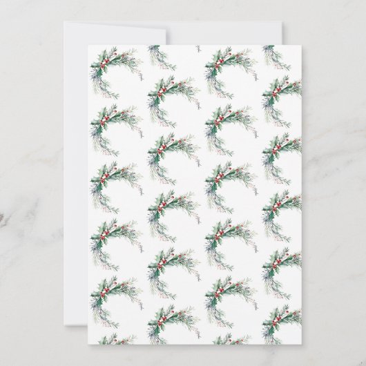 Invitation Berries d'hiver Jeu de Noël moderne Script (Dos)