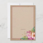 Invitation Berries et fleurs (Dos)