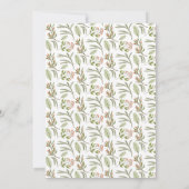 Invitation Berries et Pine d'hiver Verdure Mariage de vacance (Dos)