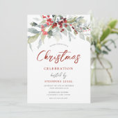 Invitation Berries Greenery Corporate Office Christmas Party (Debout devant)