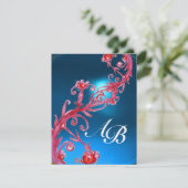 Invitation BERRIES MAGIQUES 4, Champagne saphir rouge MONOGRA (Debout devant)