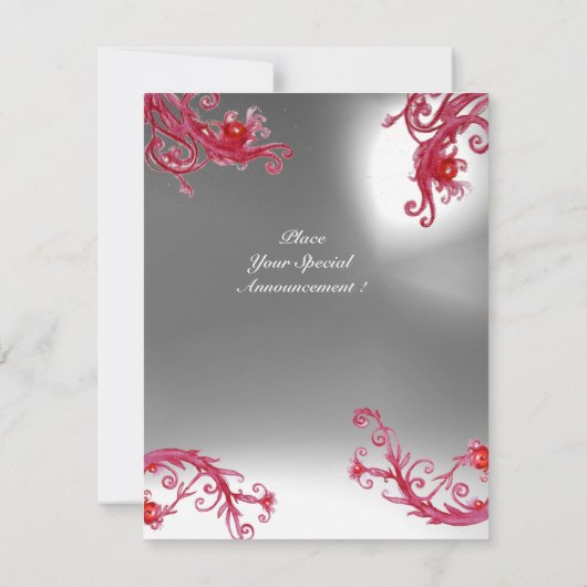 Invitation BERRIES MAGIQUES 4,MONOGRAM rouge cristal blanc (Dos)