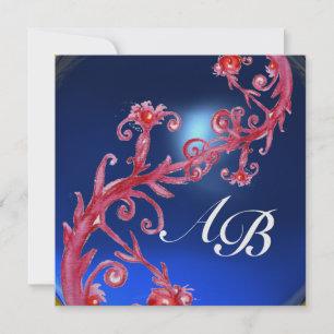 Invitation BERRIES MAGIQUES 4,Saphir rouge MONOGRAM or