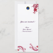 Invitation BERRIES MAGIQUES 4,Saphir rouge MONOGRAM or (Dos)