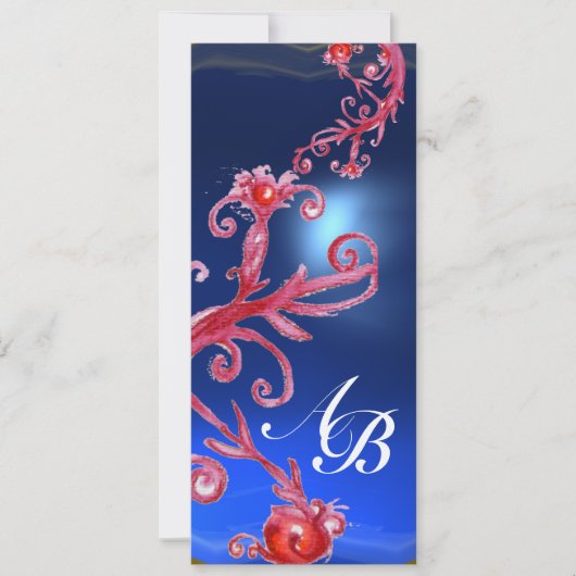 Invitation BERRIES MAGIQUES 4,Saphir rouge MONOGRAM or (Devant)