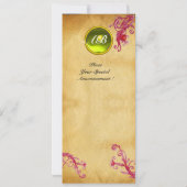 Invitation BERRIES MAGIQUES MONOGRAM parchemin gem jaune (Dos)