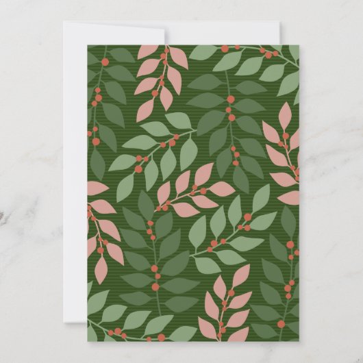 Invitation Berries modernes eucalyptus branches Fête (Dos)