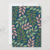 Invitation Berries modernes eucalyptus branches Fête (Dos)