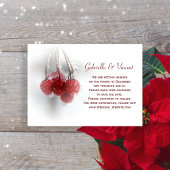 Invitation Berries rouges Frosty Mariage d'hiver Enregistrer 