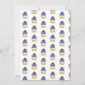 Invitation Berry 1er anniversaire de bleuets (Dos)