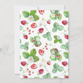 Invitation Berry 1er Anniversaire fraise (Dos)