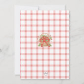 Invitation Berry 1er Anniversaire Fraise (Dos)