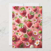 Invitation Berry 1er anniversaire moderne (Dos)