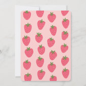 Invitation Berry aux fraises Première 1ère fête (Dos)