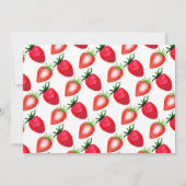 Invitation Berry aux fraises sucrées Premier 1er anniversaire (Dos)