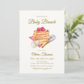 Invitation Berry Baby Brunch Pancake Egg Whisk Baby shower (Debout devant)