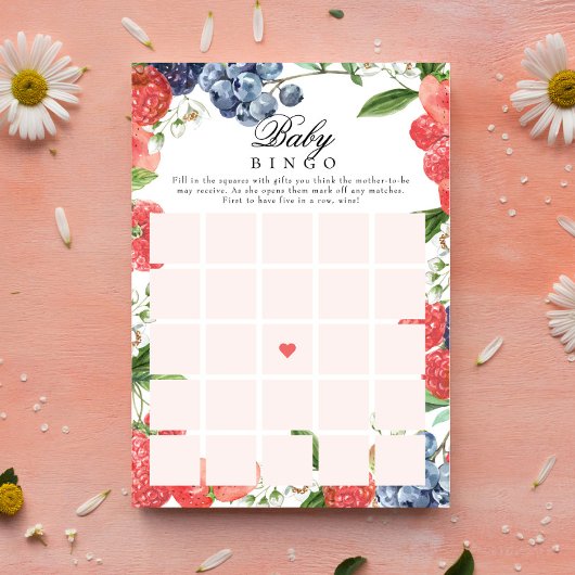 Invitation Berry Baby shower Baby Gift Bingo Jeu