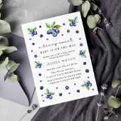 Invitation Berry Baby shower doux et moderne Blueberries
