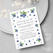Invitation Berry Baby shower doux et moderne Blueberries