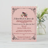 Invitation Berry Beautiful Fête des mariées Tea Time Invitati (Debout devant)